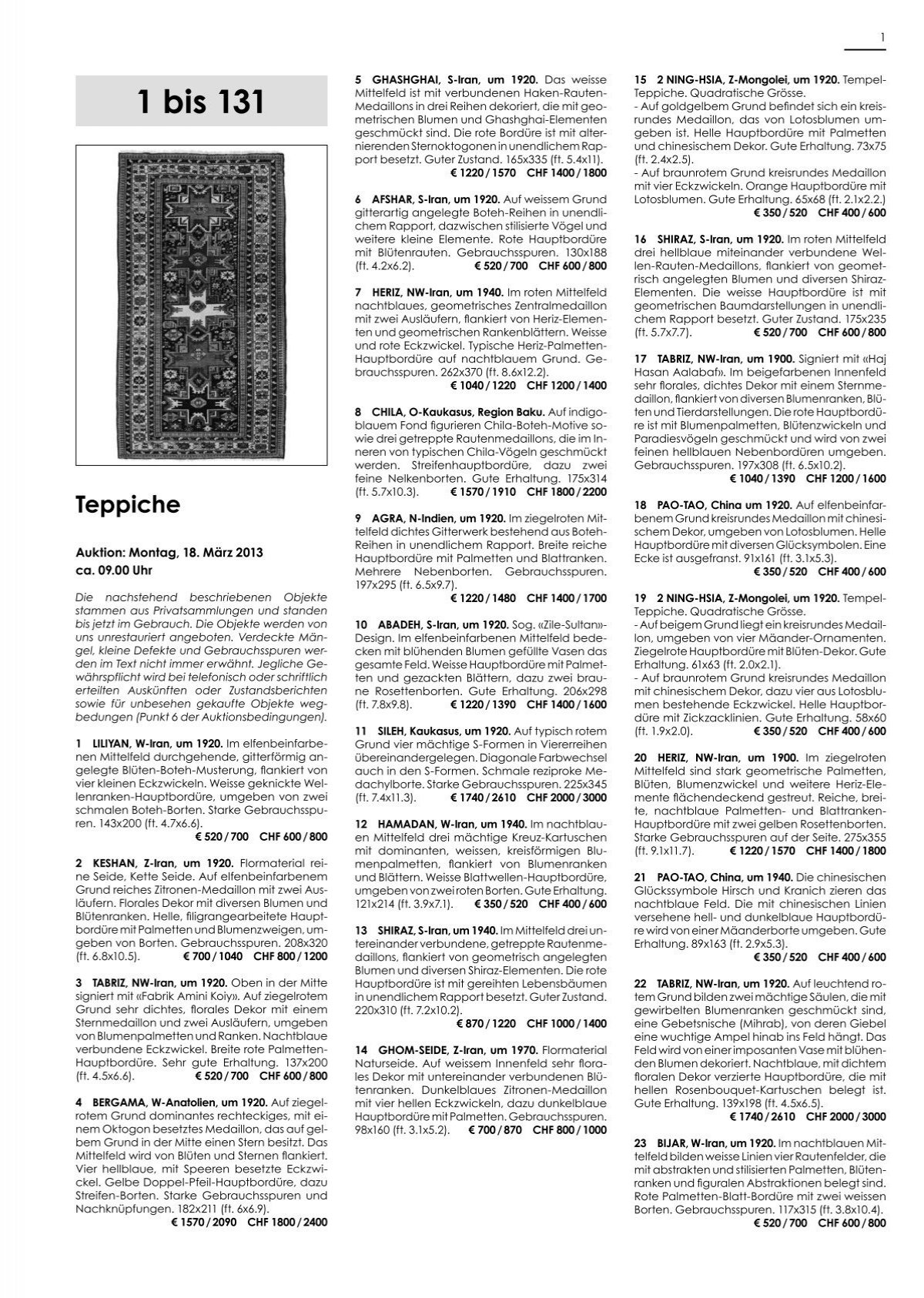 Katalog PDF Auktion Schriftliche - Auktionen Schuler
