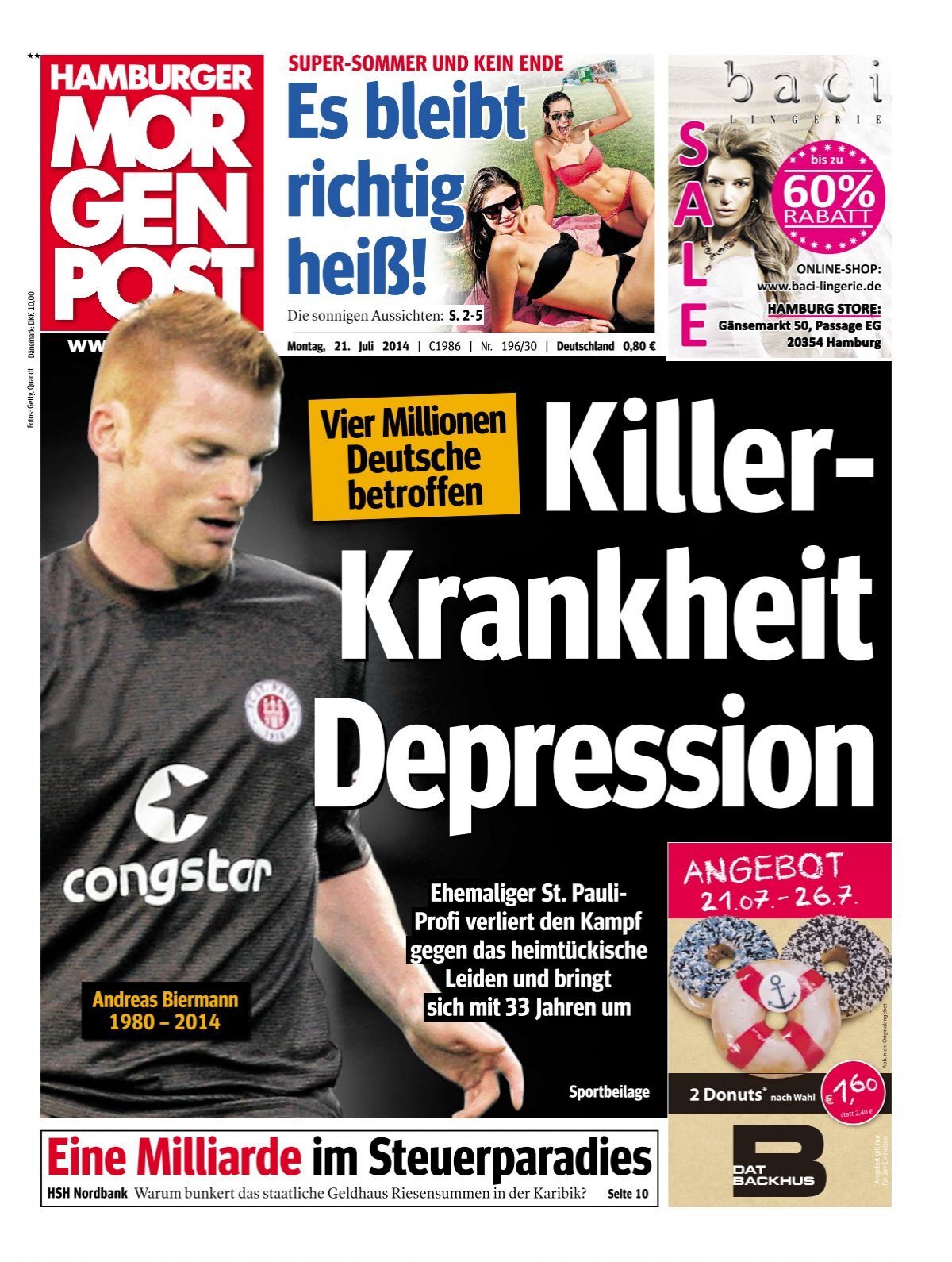 Hamburger Morgenpost Ausgabe vom 21.07.2014 (Vorschau)