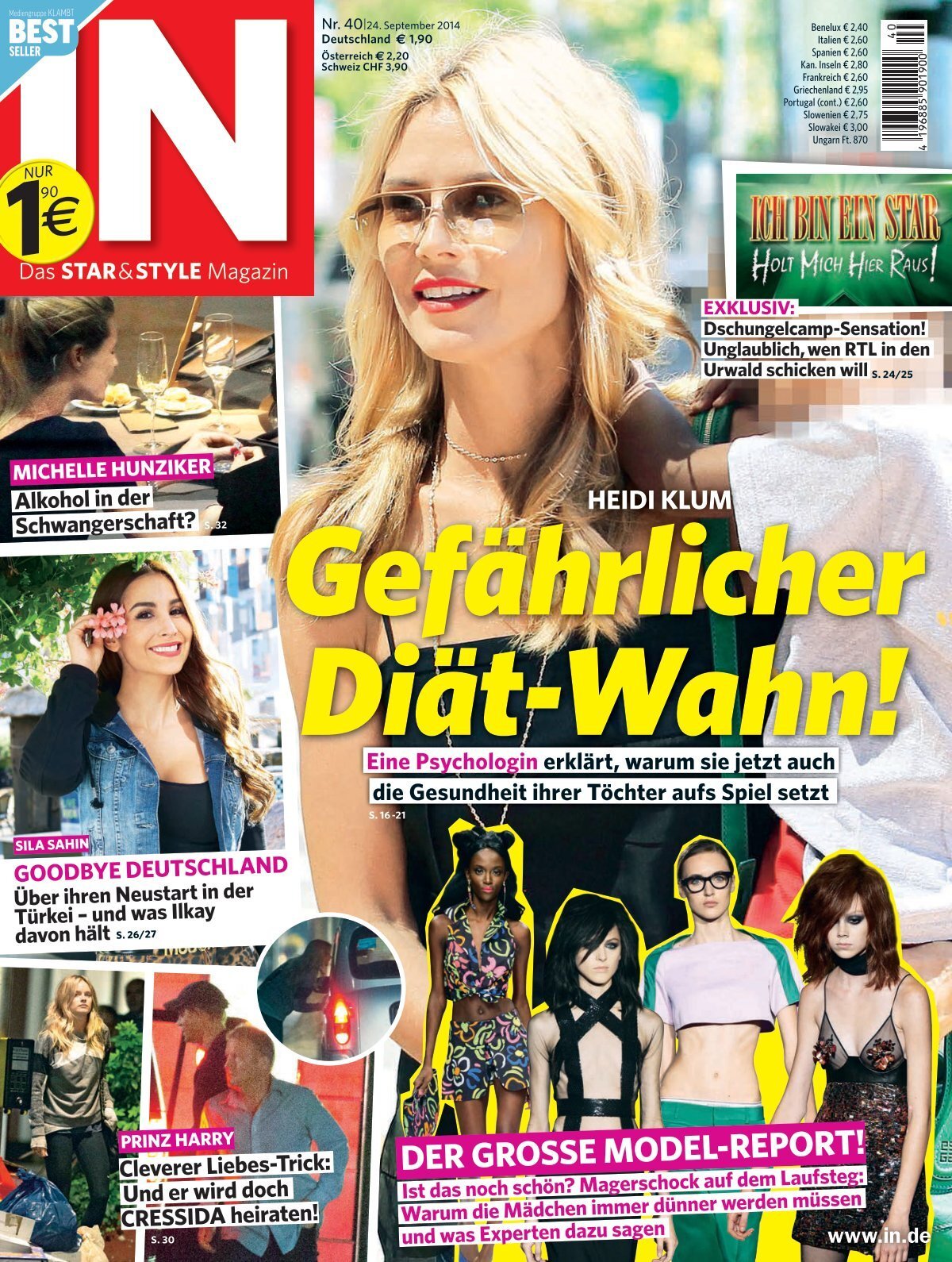 IN - DAS STAR & STYLE MAGAZIN (digital) Heidi Klum - Gefährlicher  Diät-Wahn! (Vorschau)
