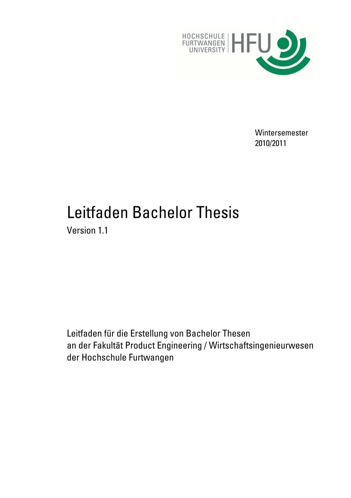 bachelor thesis hsg