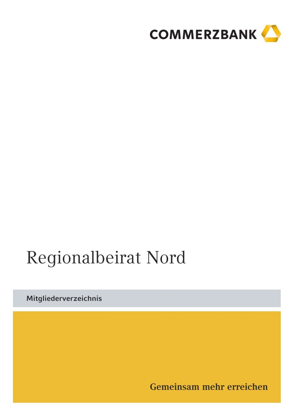 Regionalbeirat Nord Commerzbank