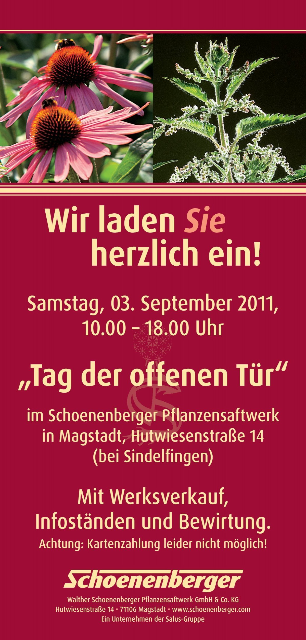 Info-Flyer als PDF downloaden - Schoenenberger Pflanzensaftwerk