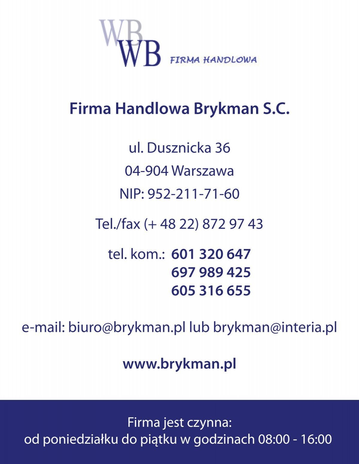 Firma Handlowa Brykman S.C.