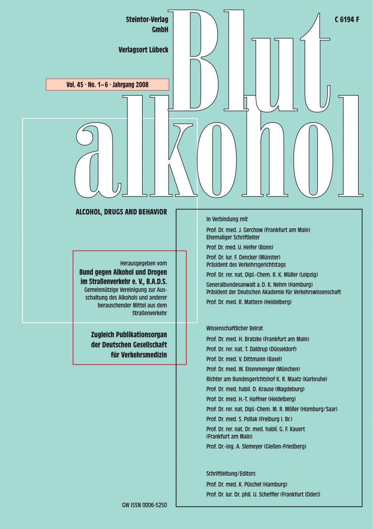 Blutalkohol - BADS (Bund gegen Alkohol und Drogen im
