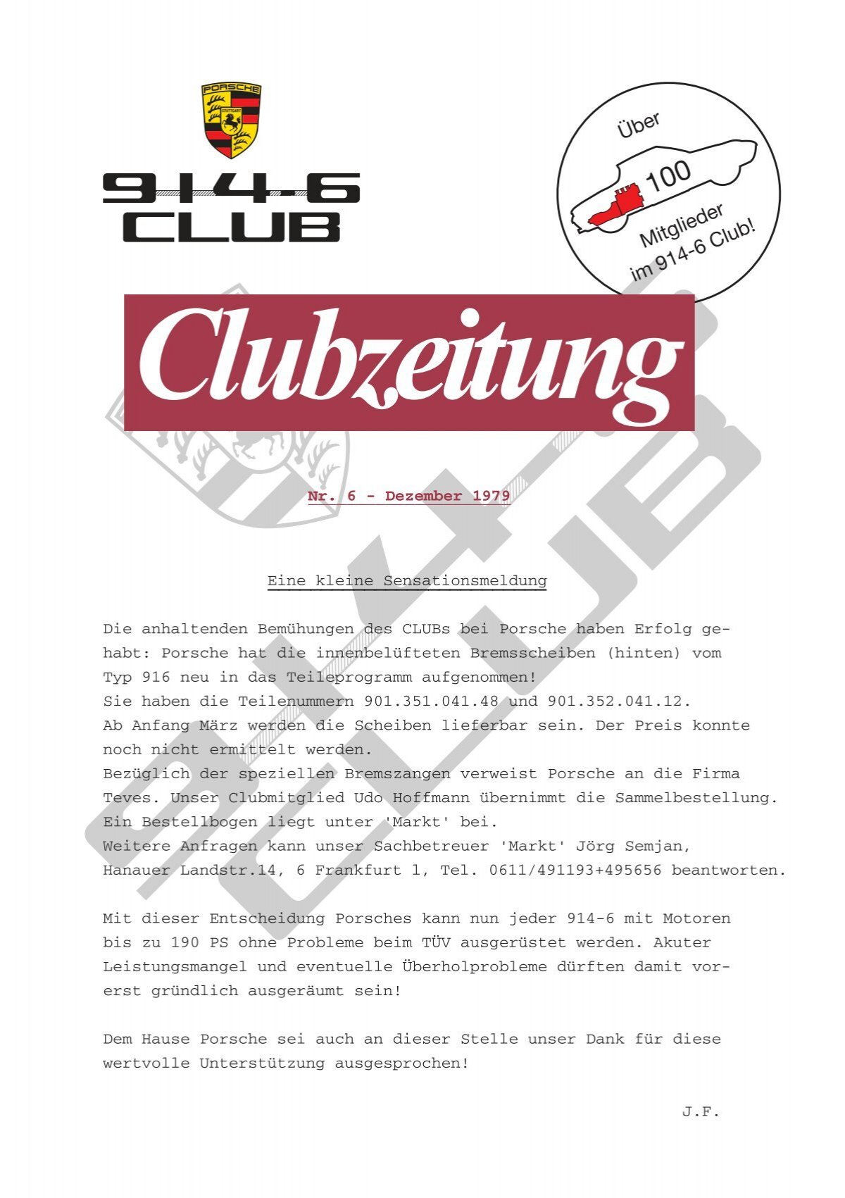 Clubzeitung - Porsche 914-6 Club e.V.