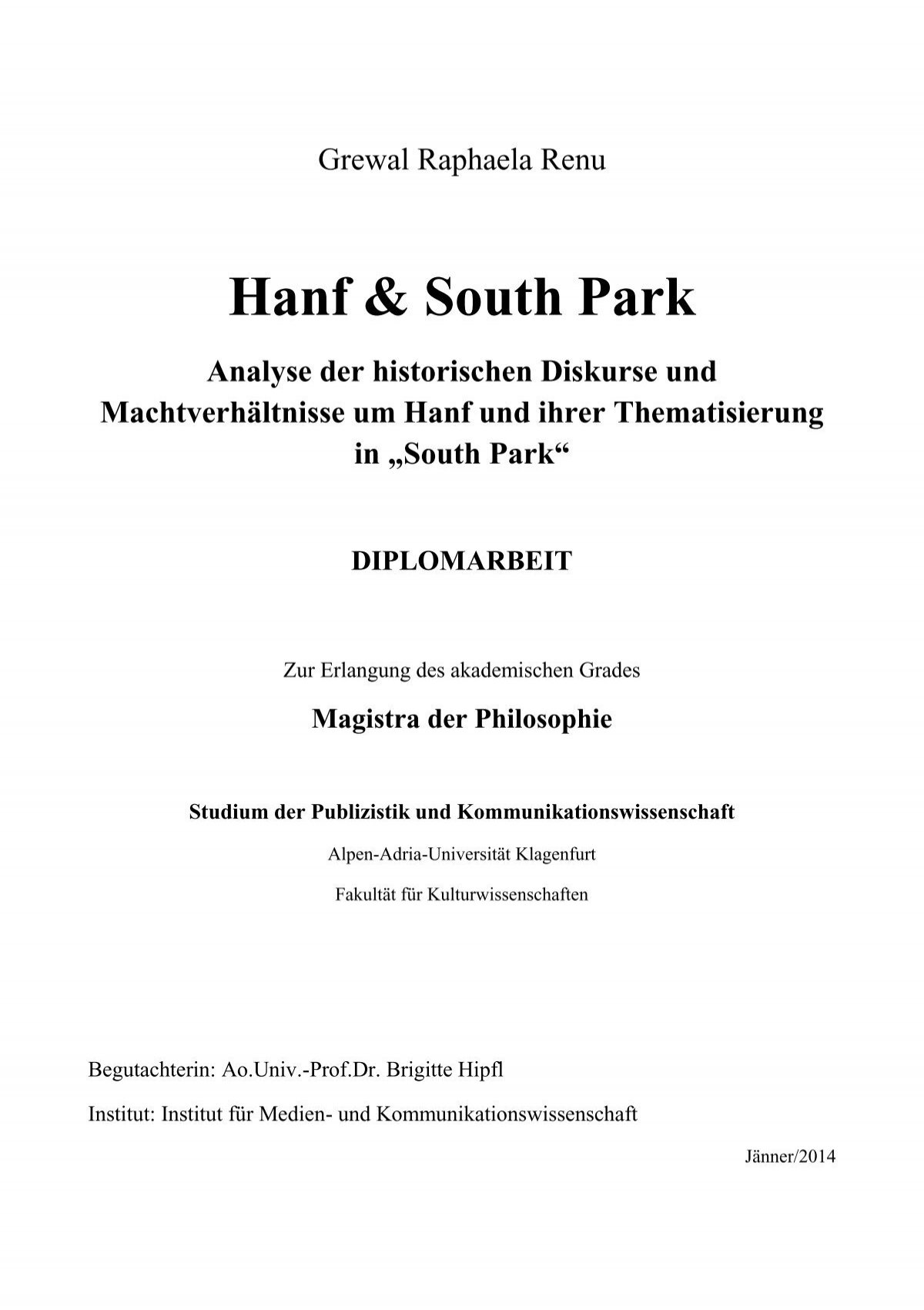 Hanf und Park South