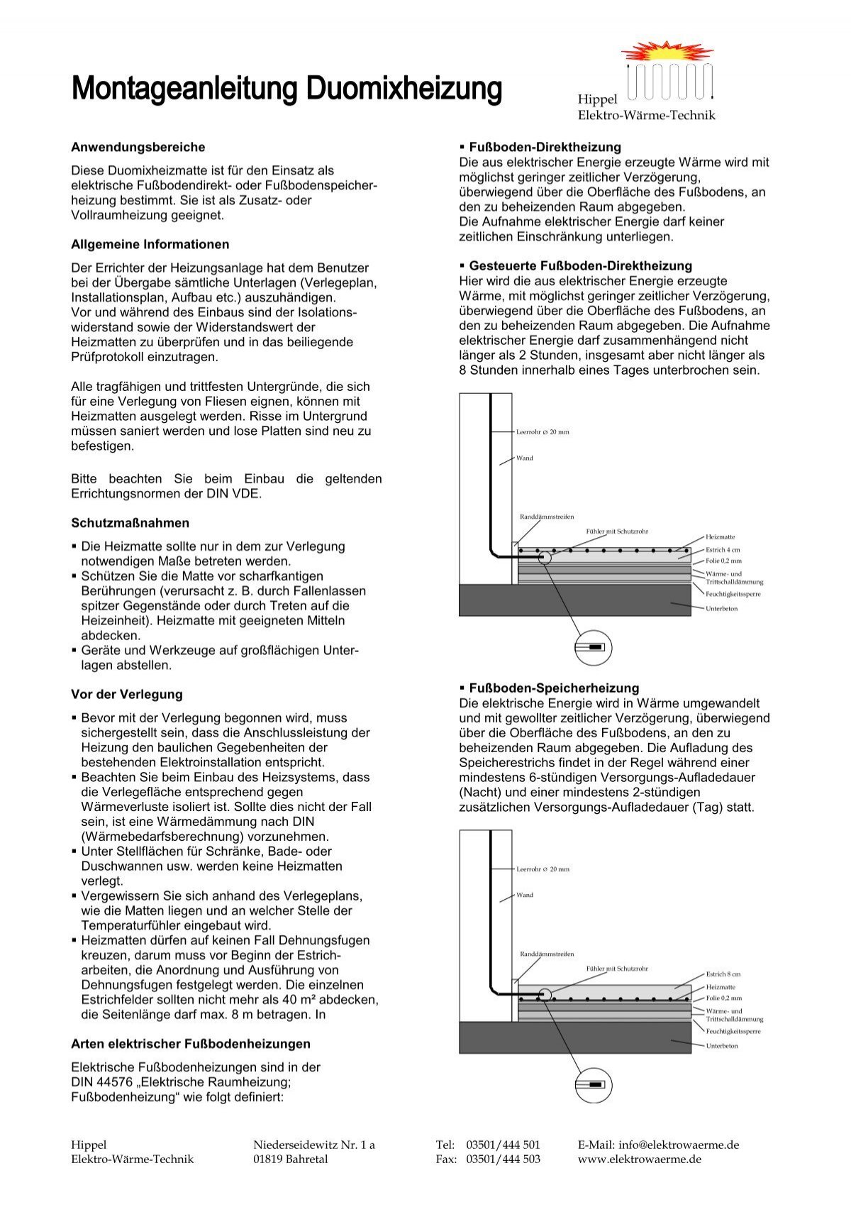 Montageanleitung Duomix (PDF) - Hippel Elektro-Wärme-Technik