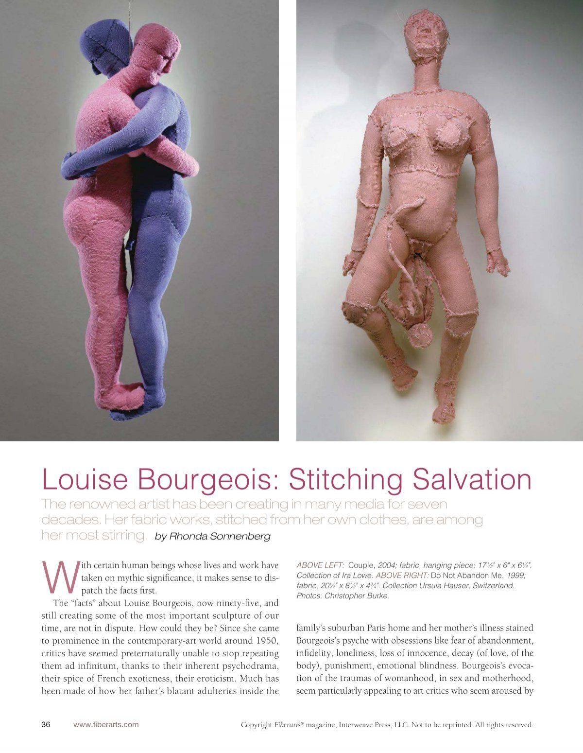 Download Louise Bourgeois: Stitching Salvation PDF Now! - Fiberarts