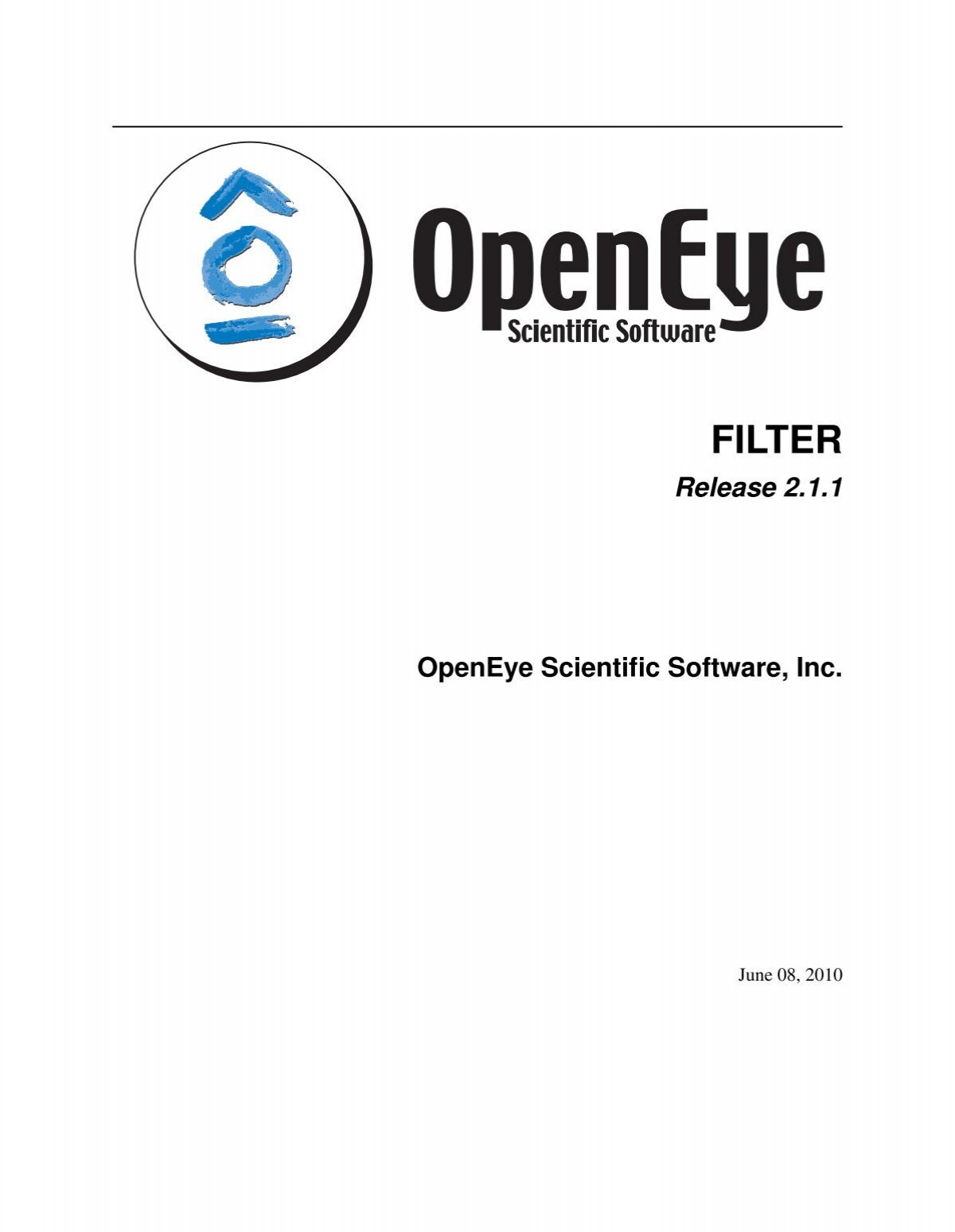 FILTER OpenEye Scientific Software