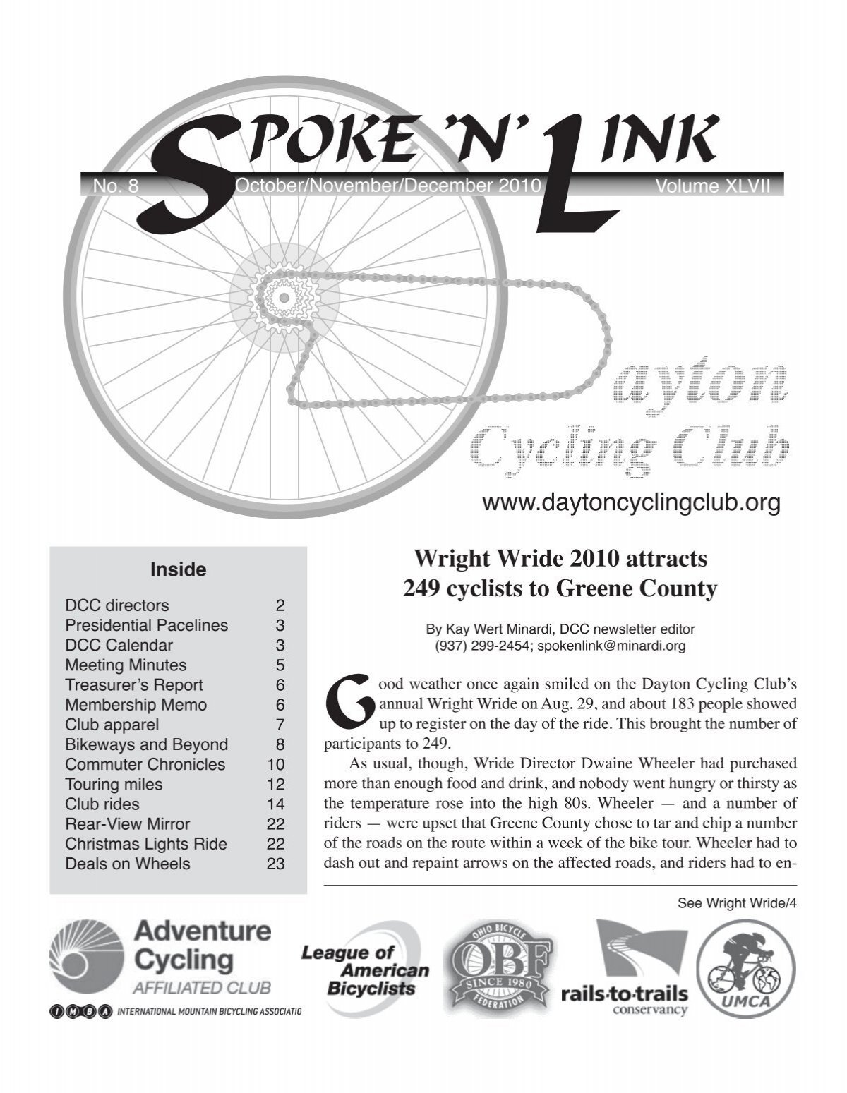 SPOKE #39 N #39 LINK Dayton Cycling Club