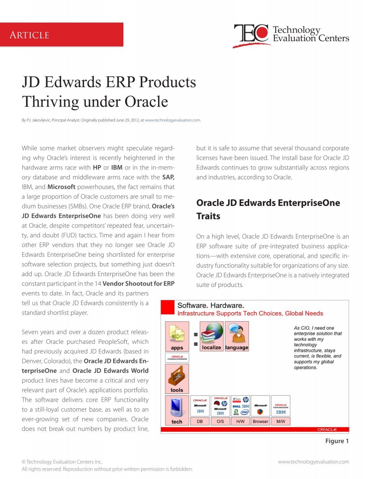Jd Edwards Erp Products Thriving Under Oracle