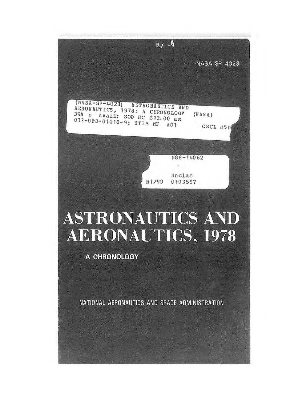 Astronautics and Aeronautics, 1978 - NASA's History Office