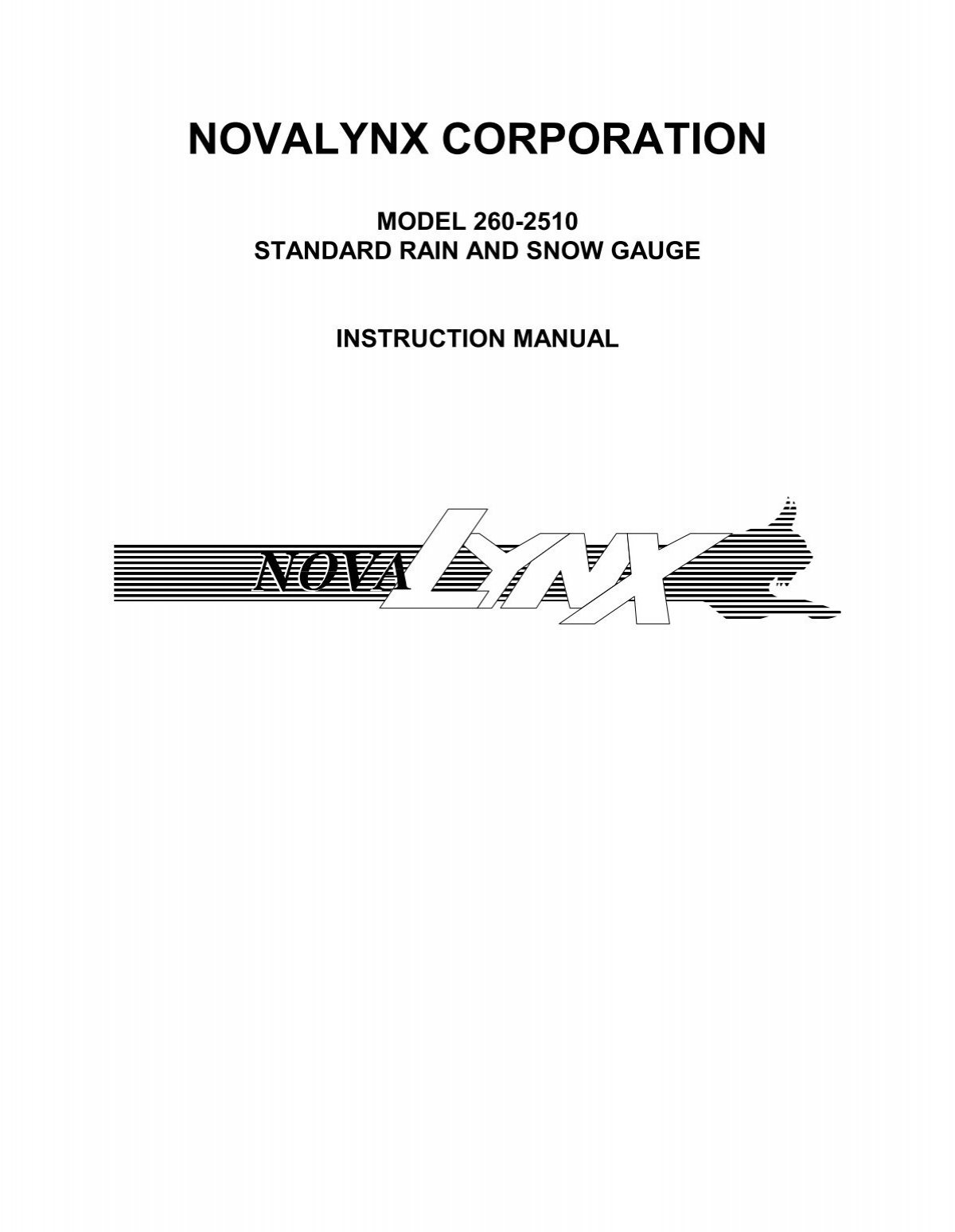 110-WS-32 Packaged Weather Stations - NovaLynx Corporation