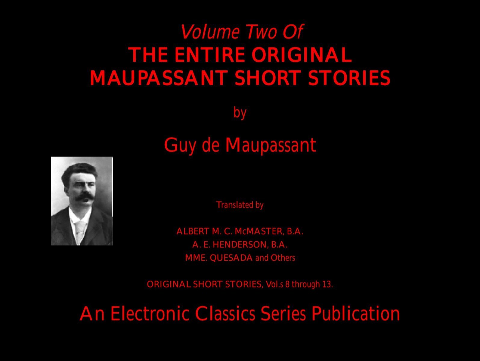 guy de maupassant complete short stories volume 2 penn state