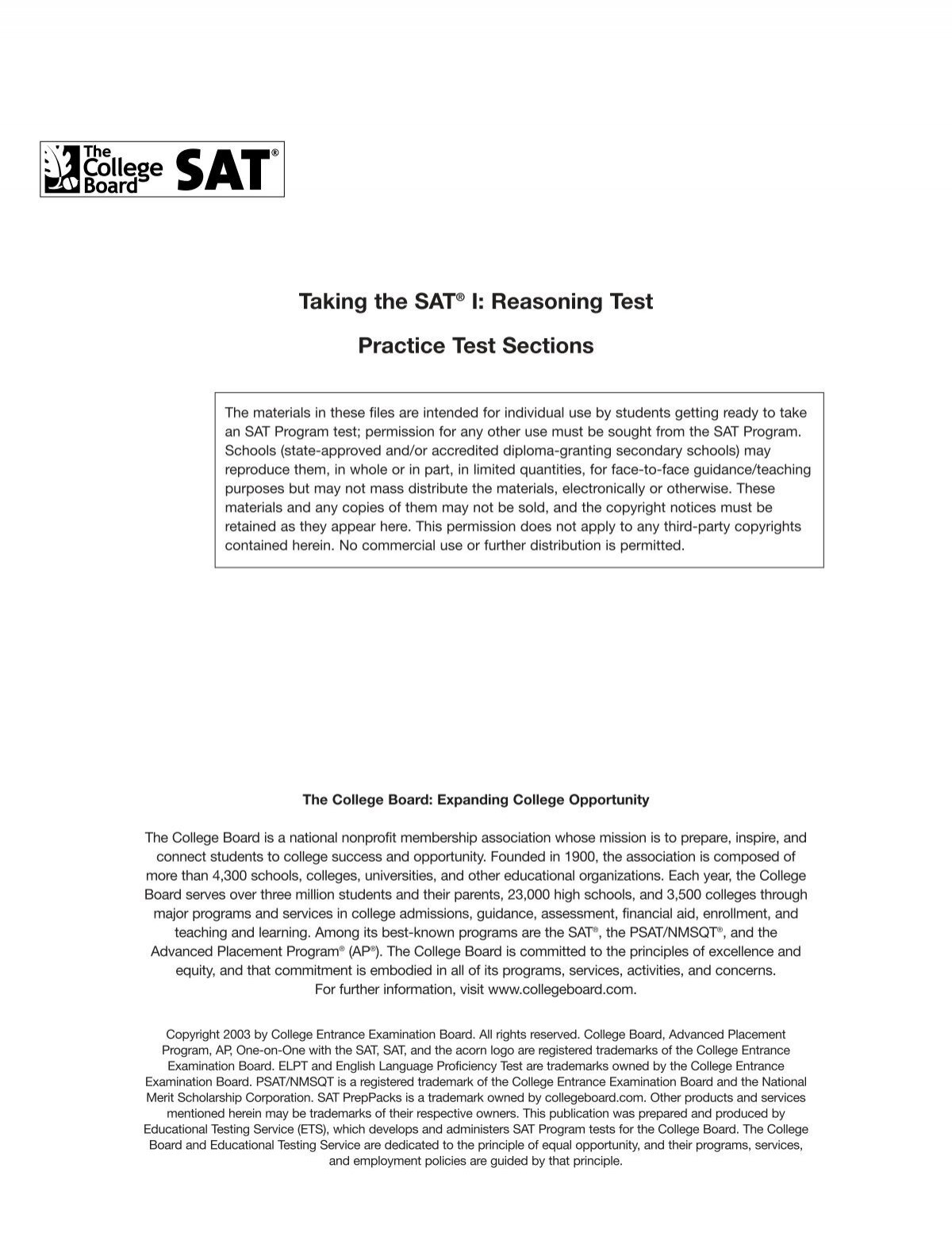 taking-the-sat-i-reasoning-test-practice-test-college-board