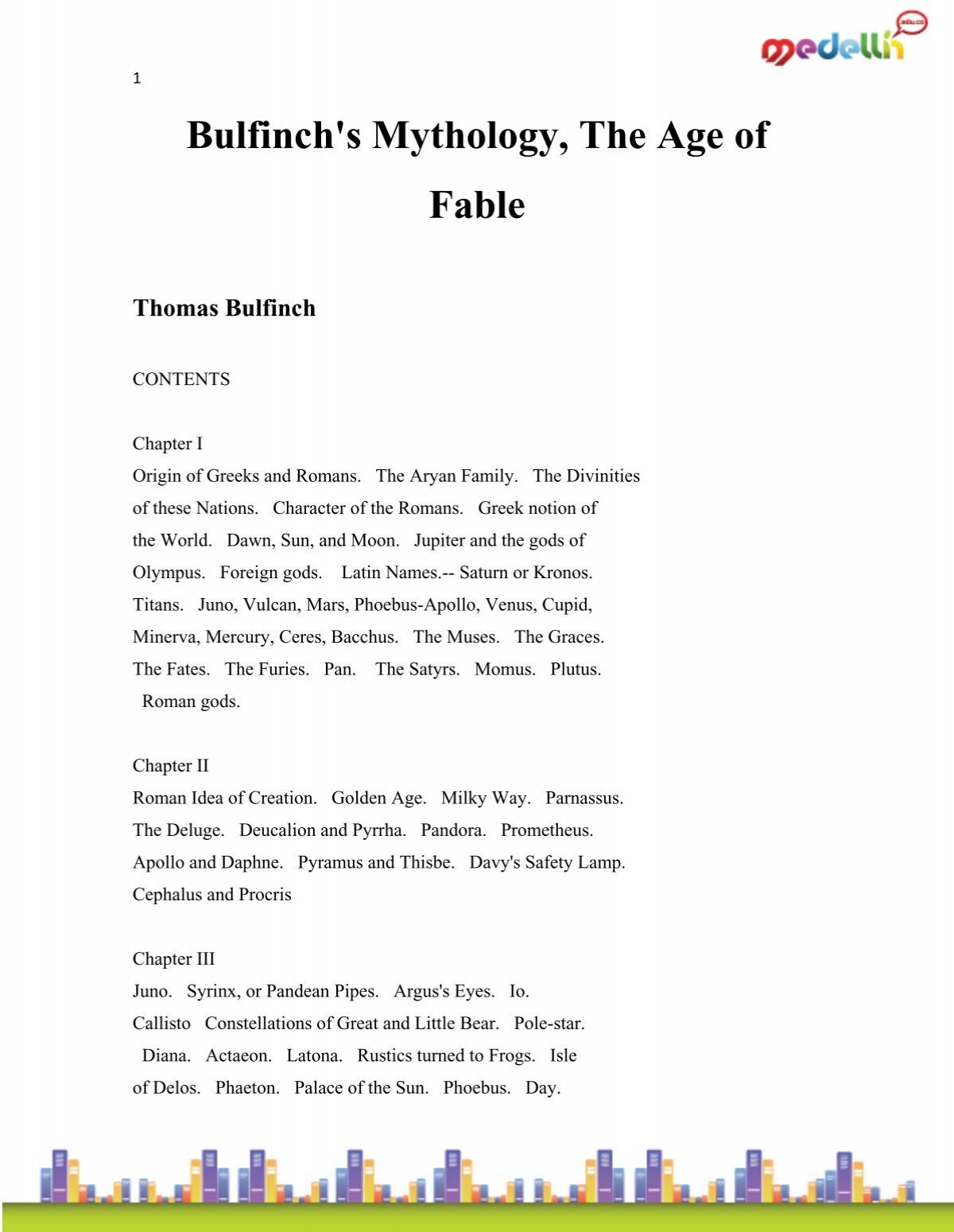 Bulfinch S Mythology The Age Of Fable Thomas Bulfinch
