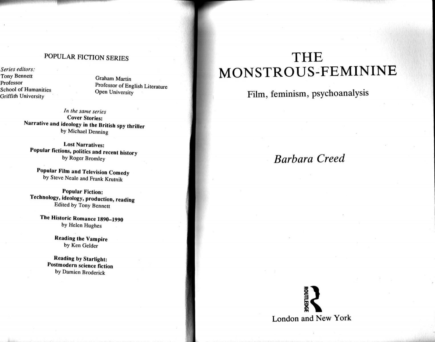 Barbara creed the monstrous feminine pdf reader