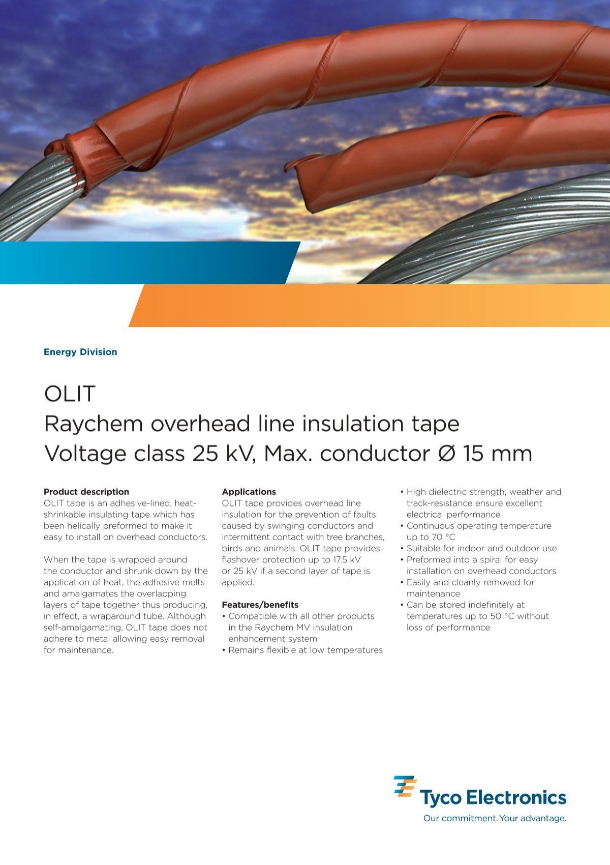 Olit Raychem Overhead Line Insulation Tape Voltage Class Eltima