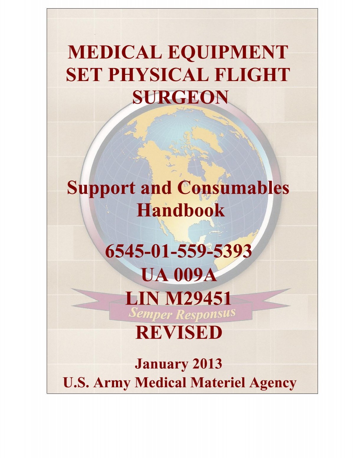 Medical equipment set physical flight surgeon - US Army Medical ...