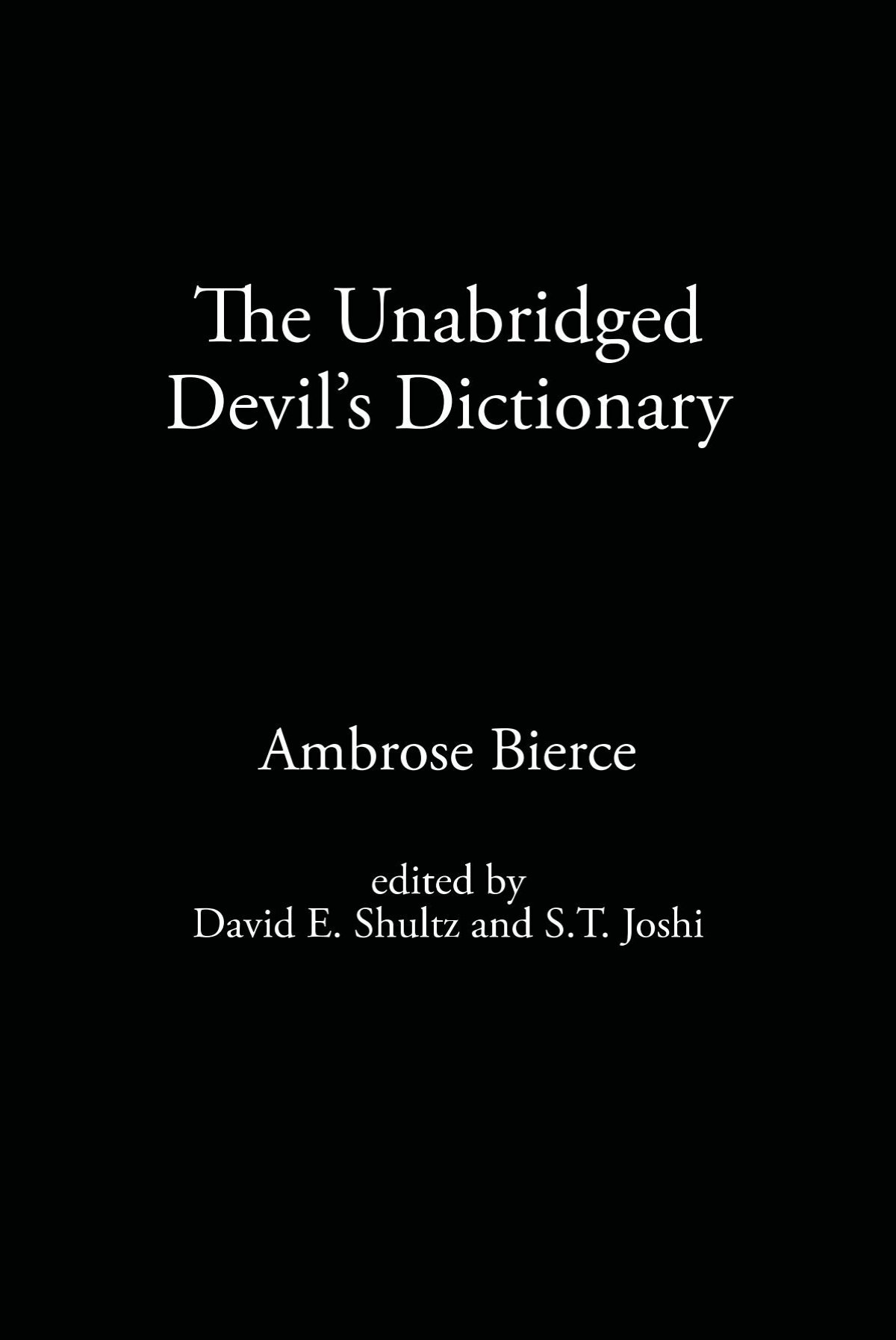 The Unabridged Devil's Dictionary - Blogs@Baruch