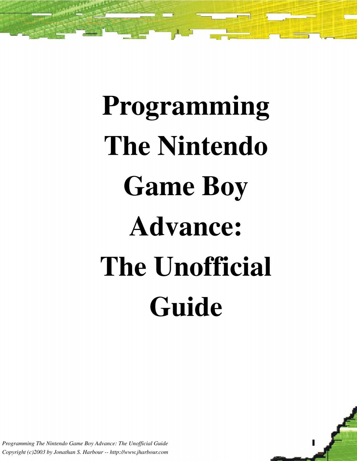 Programming The Nintendo Game Boy Advance The Free