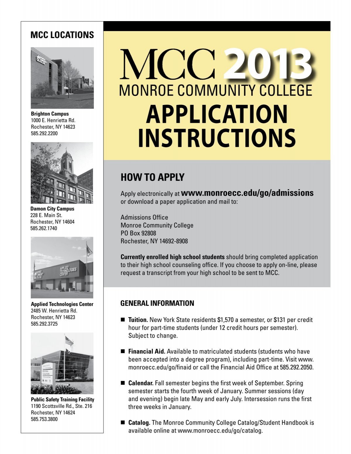 admissions mcc rochester ny