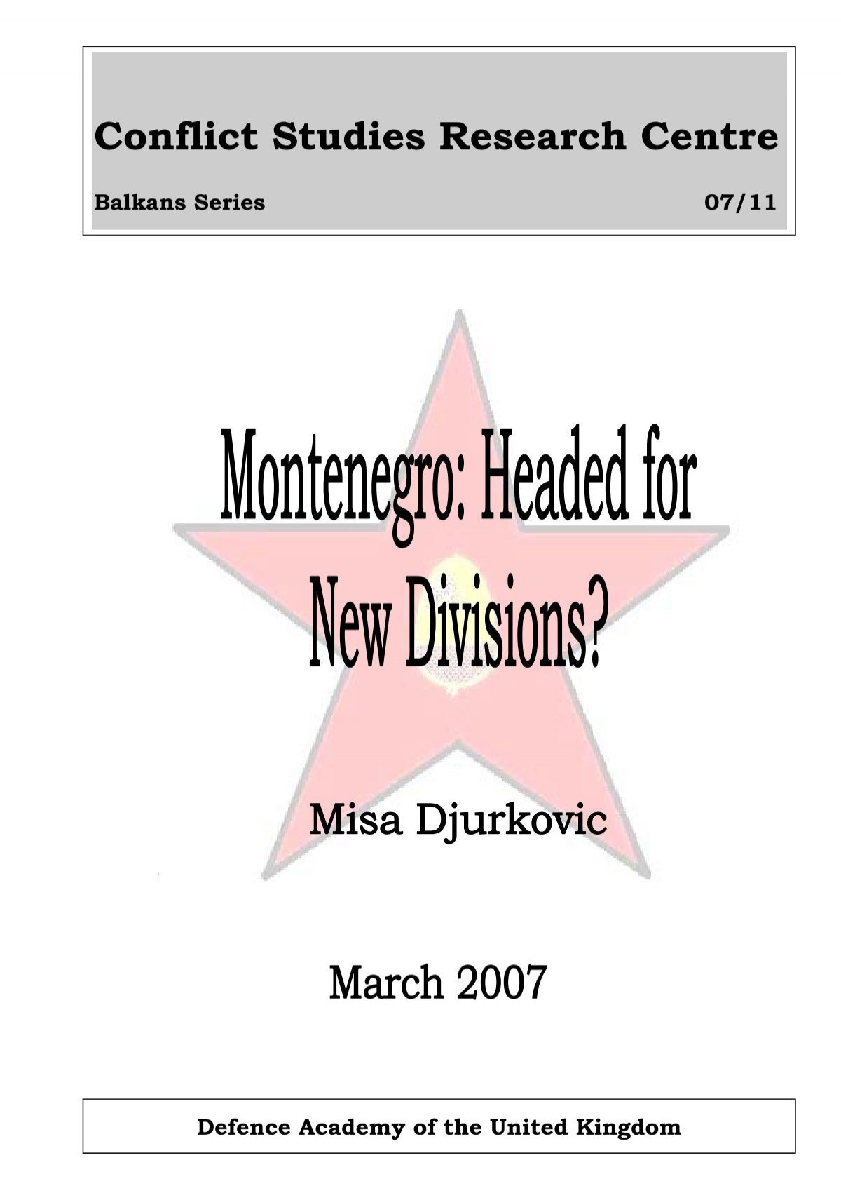Marjanović Mirko - Synopsis book