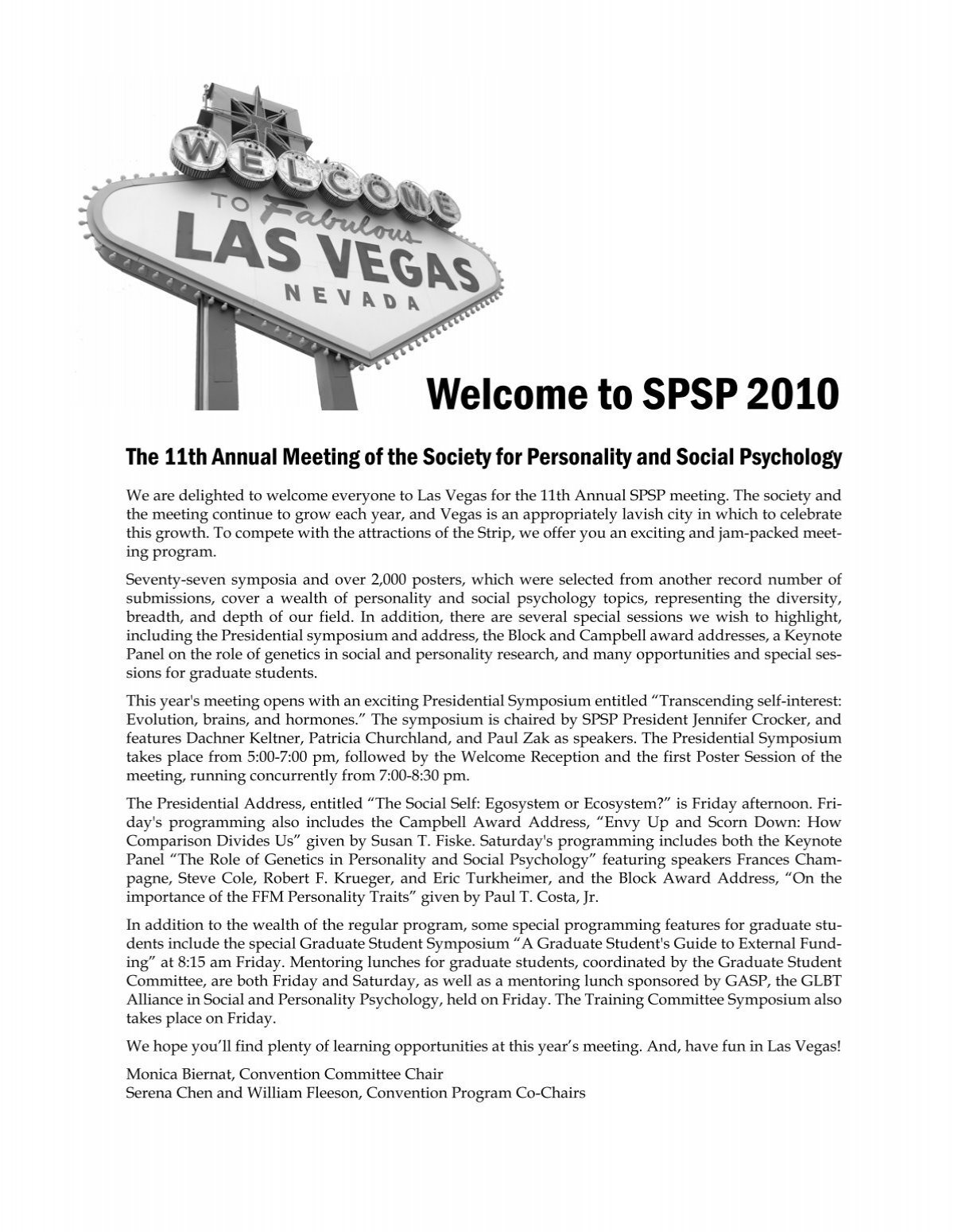 2010 Welcome SPSP to
