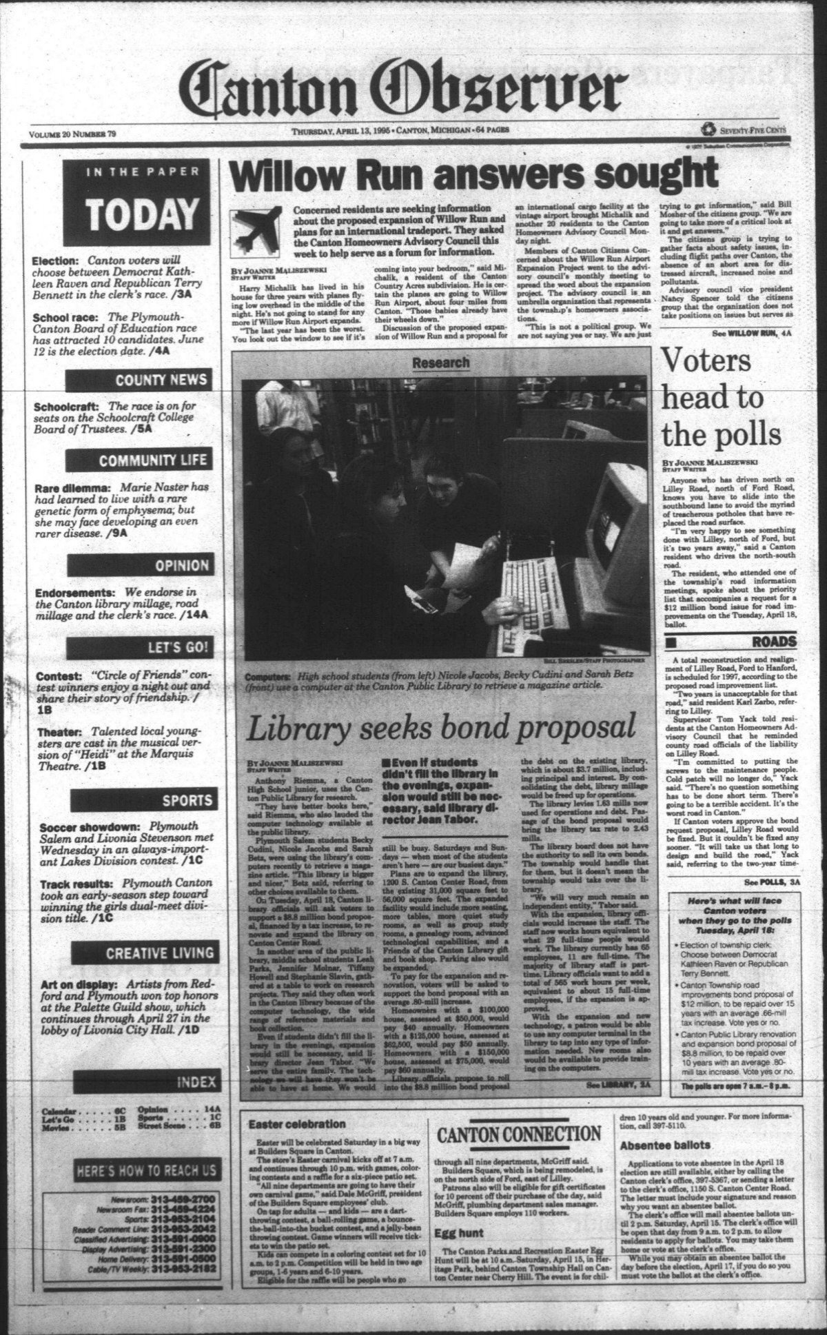 Canton Observer for April 13, 1995 - Canton Public Library