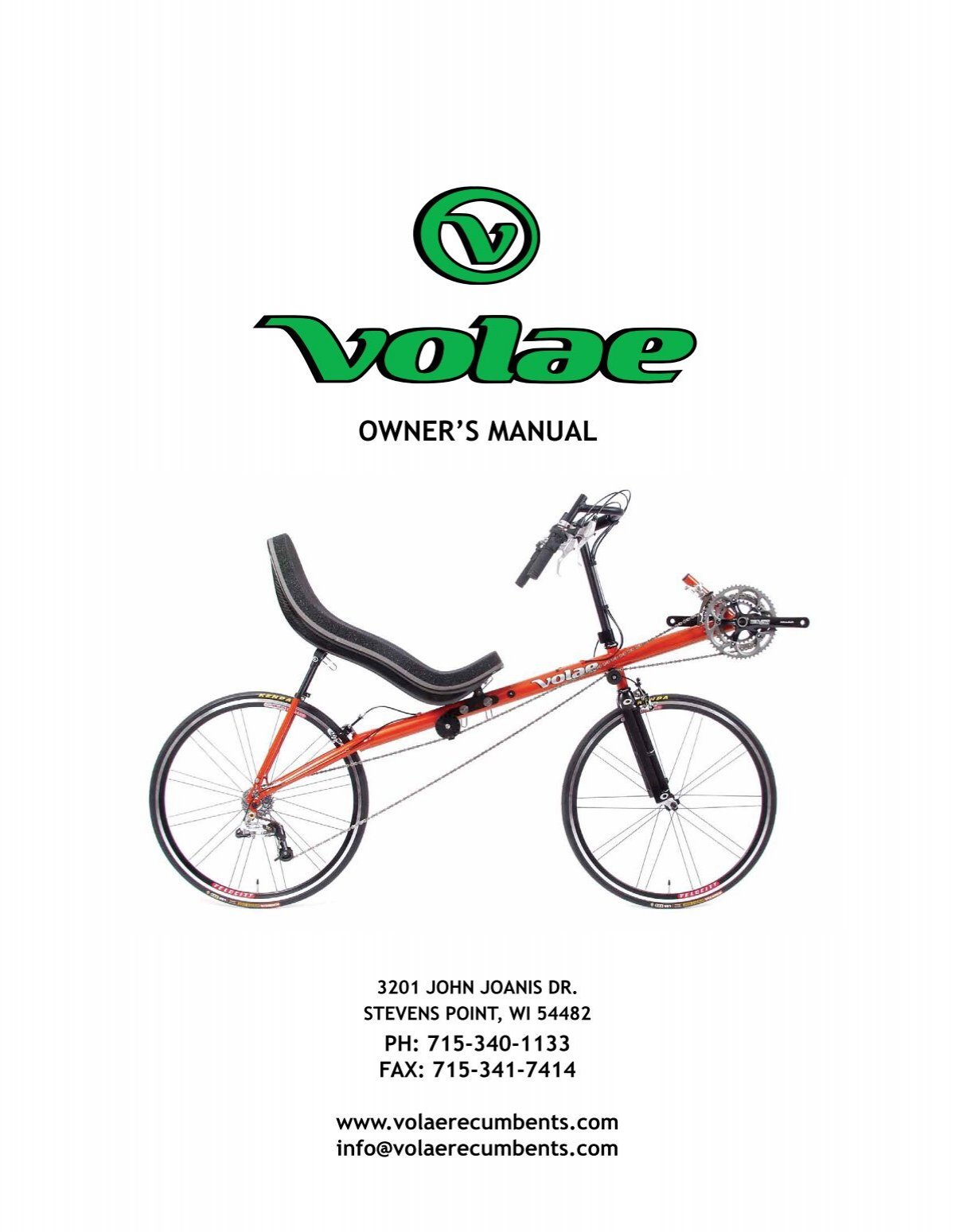 volae recumbent bike