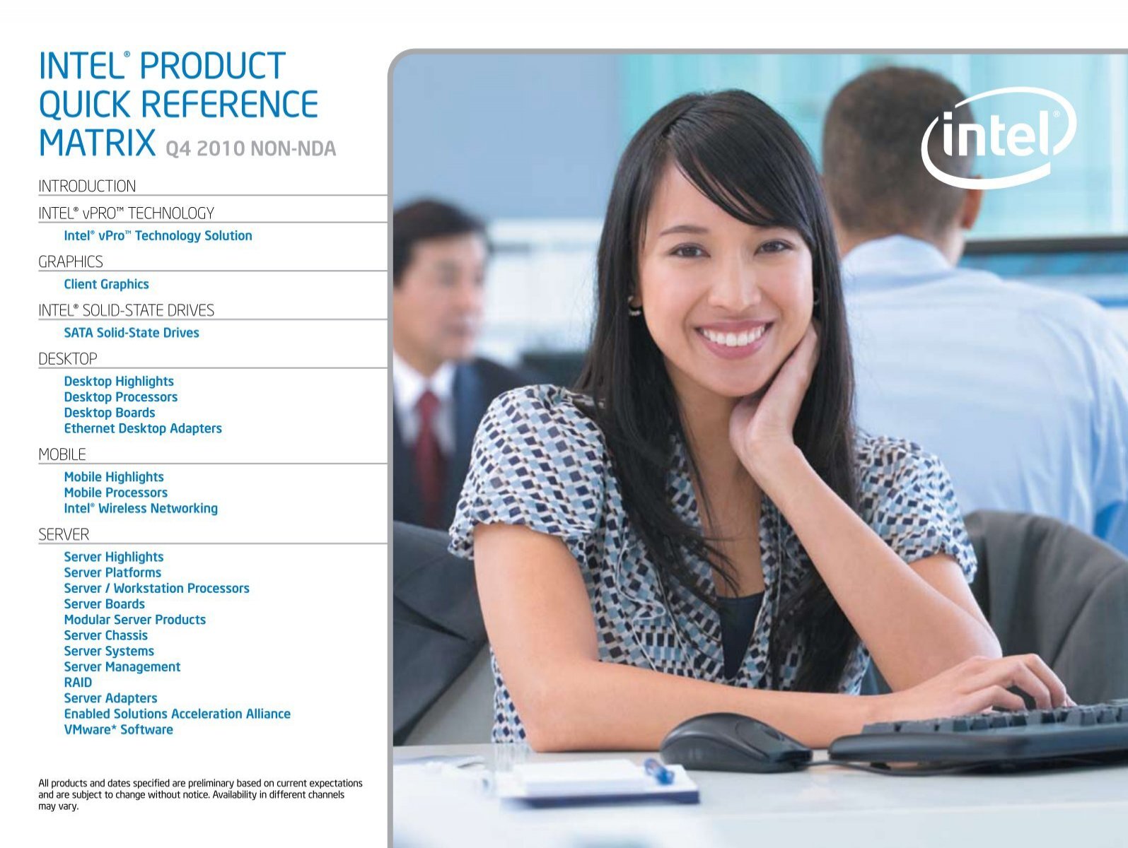 INTEL® PRODUCT QUICK REFERENCE