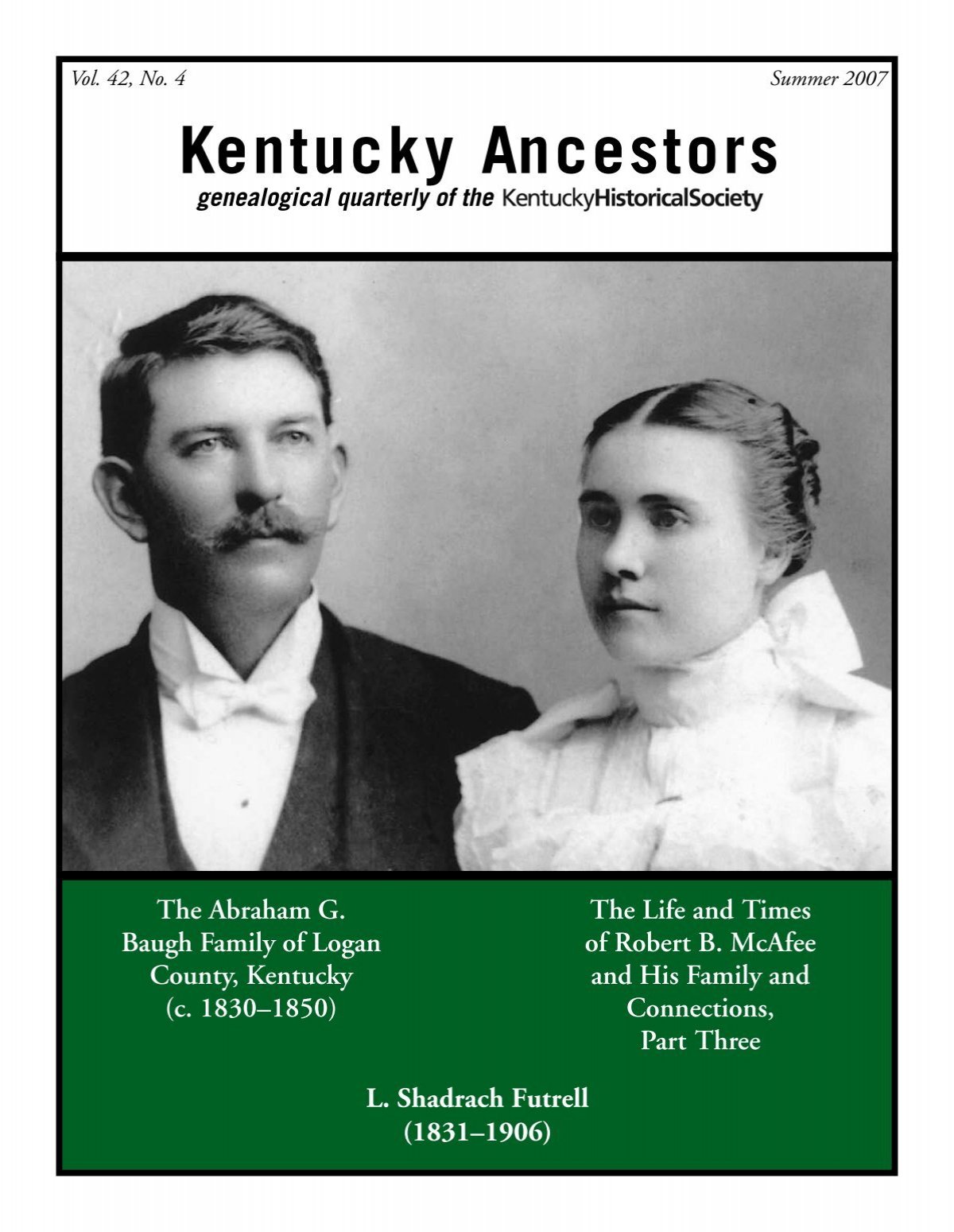Kentucky Ancestors - Kentucky Historical Society