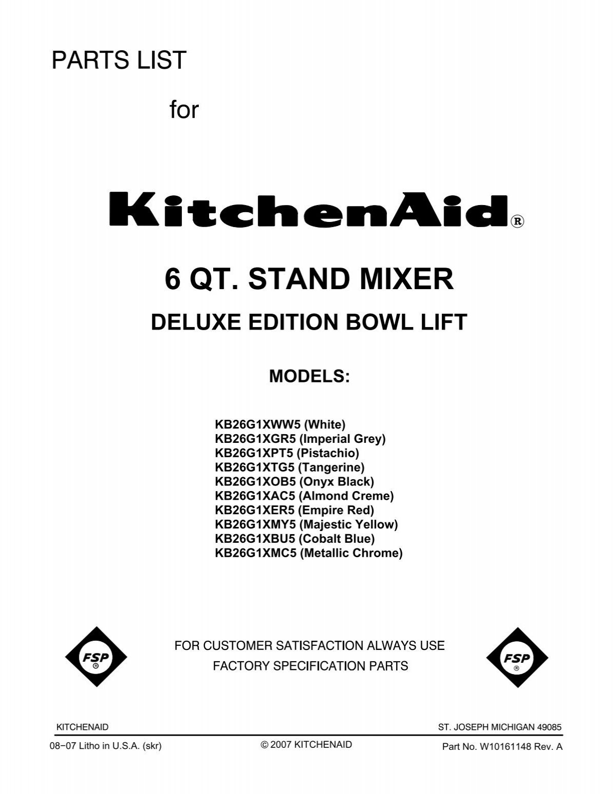 4164775 - KitchenAid Fruit & Vegetable Strainer Attachment