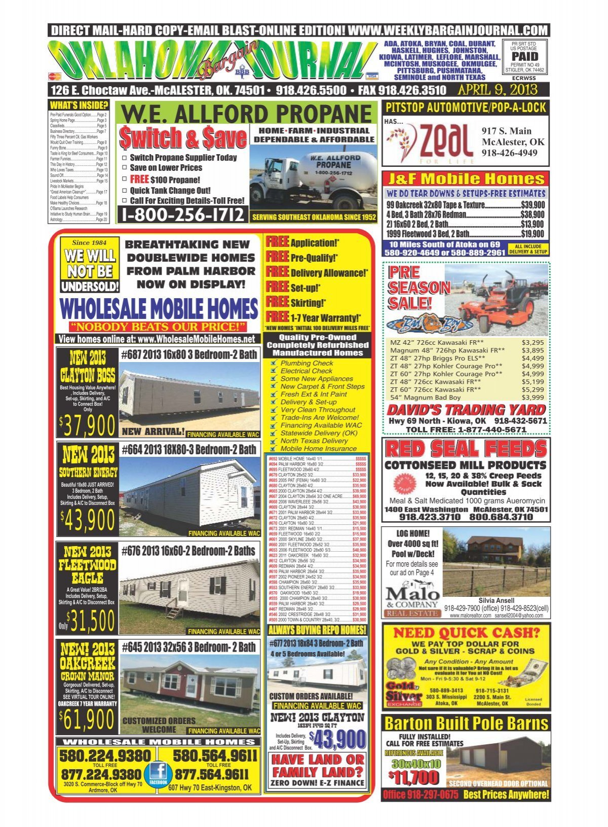 WHOLESALE MOBILE HOMES - The Weekly Bargain Journal