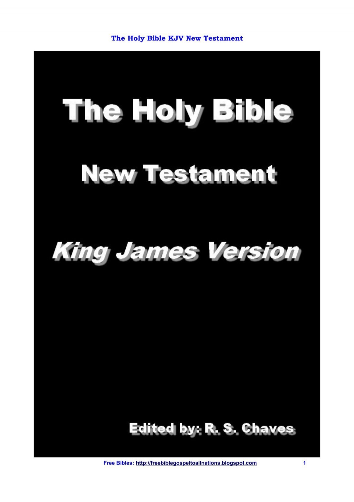 The Holy Bible Kjv New Testament