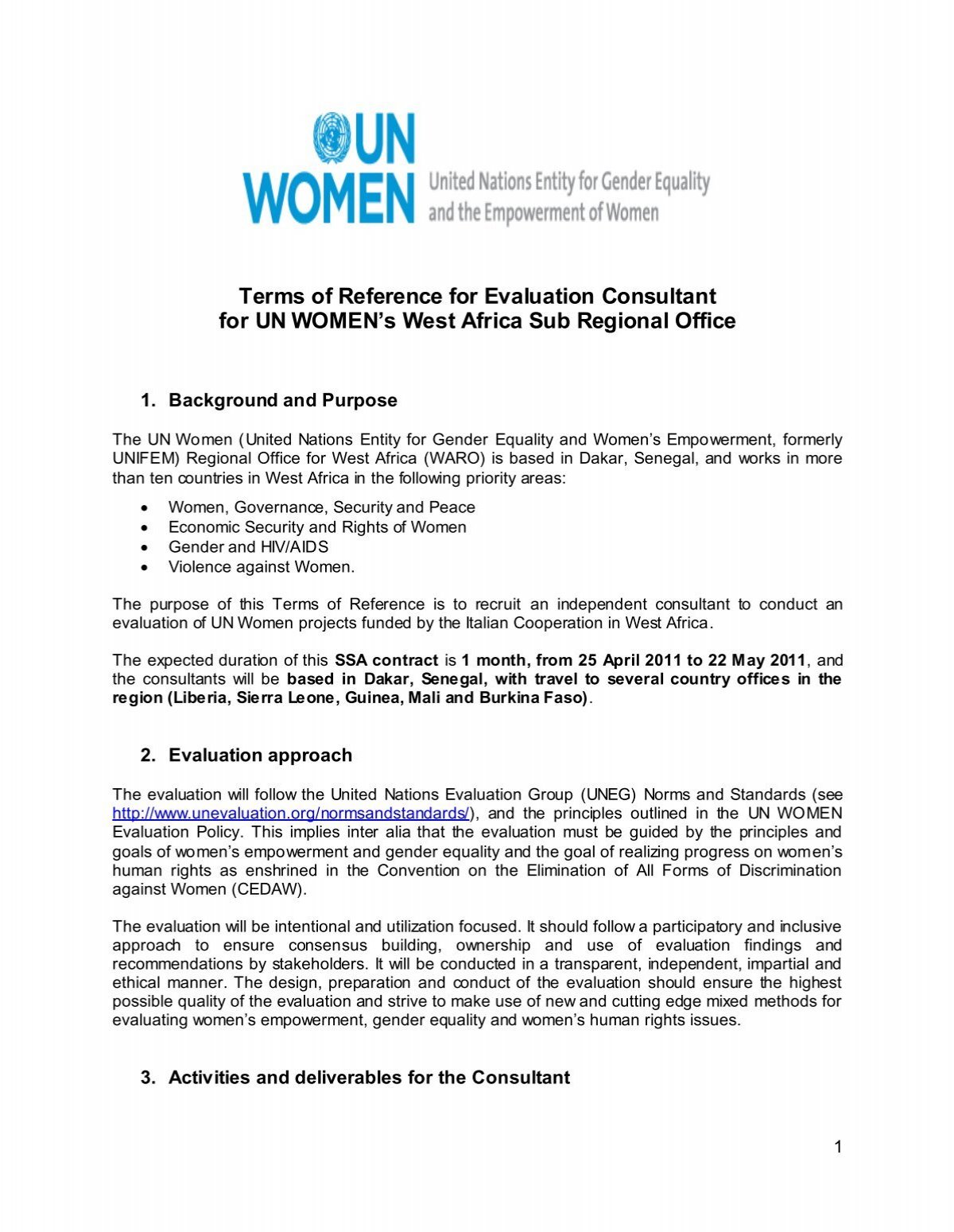 The United Nations Entity for Gender Equality and the Empowerment