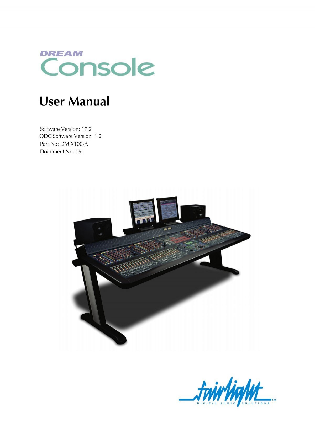 DREAM Console User Manual.pdf - FairlightUS
