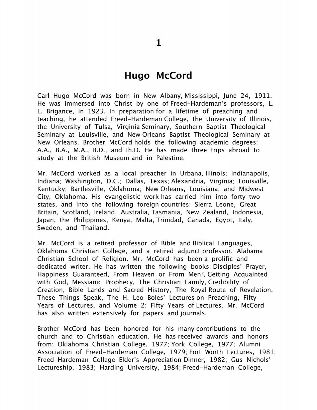 Hugo Mccord S Articles In Pdf Format Freed Hardeman
