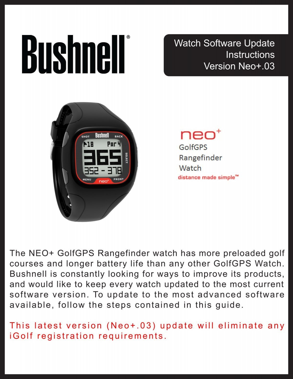 Bushnell Neo+ Update Download