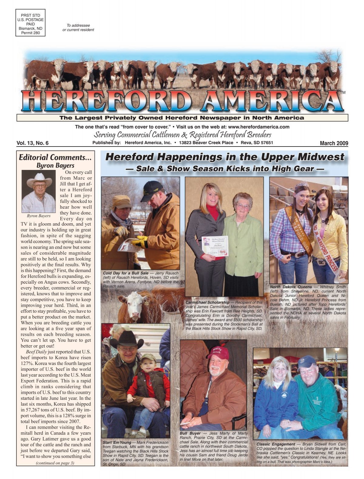March 2009 Issue (pdf - 19451 kb) - Hereford America