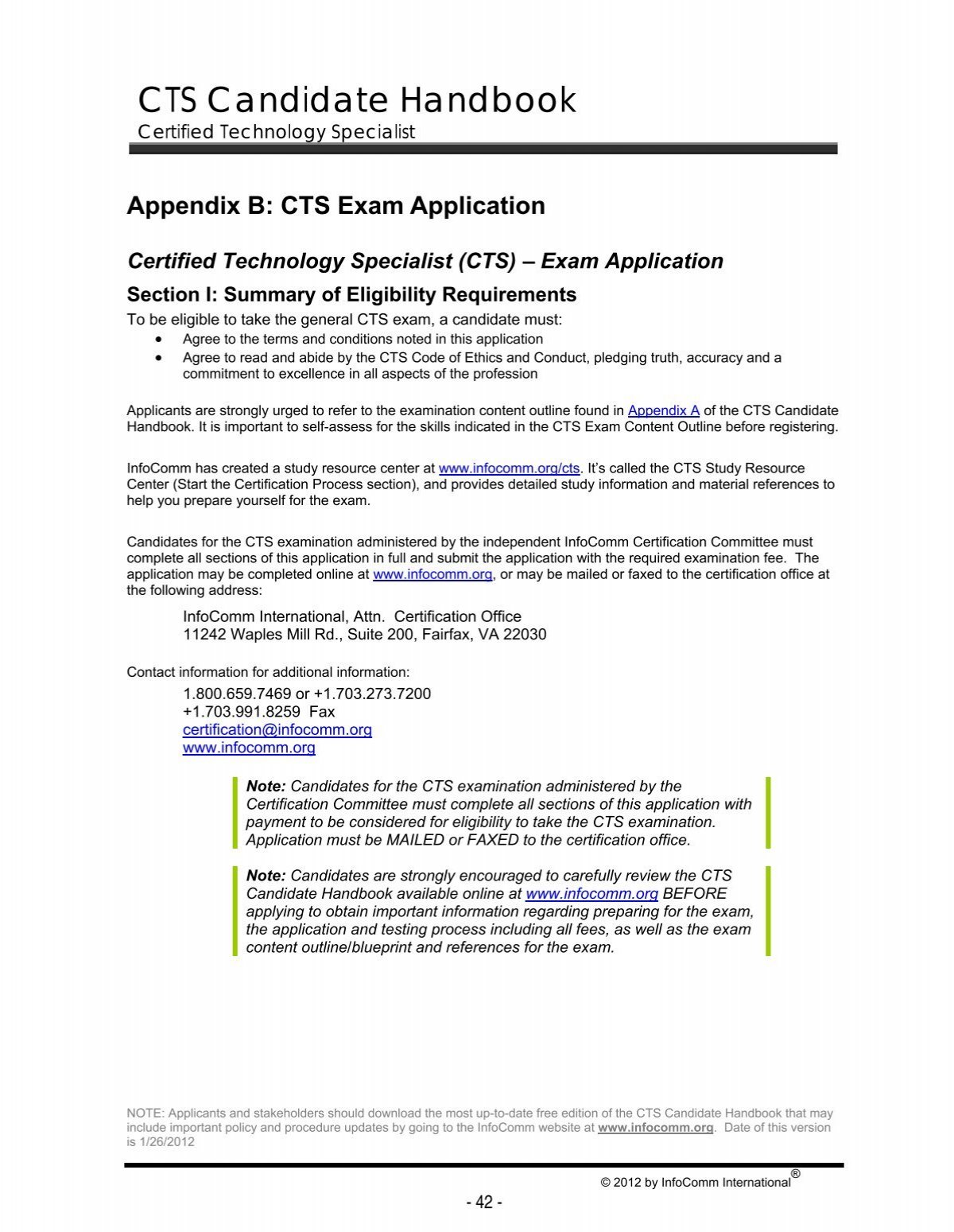 the CTS certification exam PDF iatse