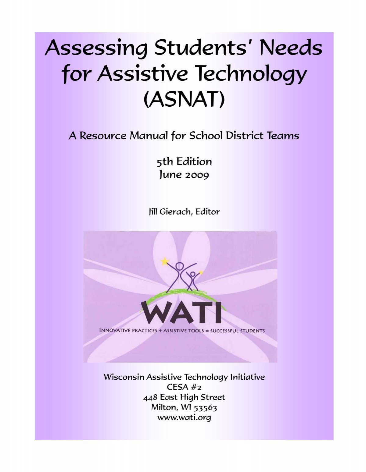- Wisconsin Edition Assistive Manual ASNAT - 5th Technology