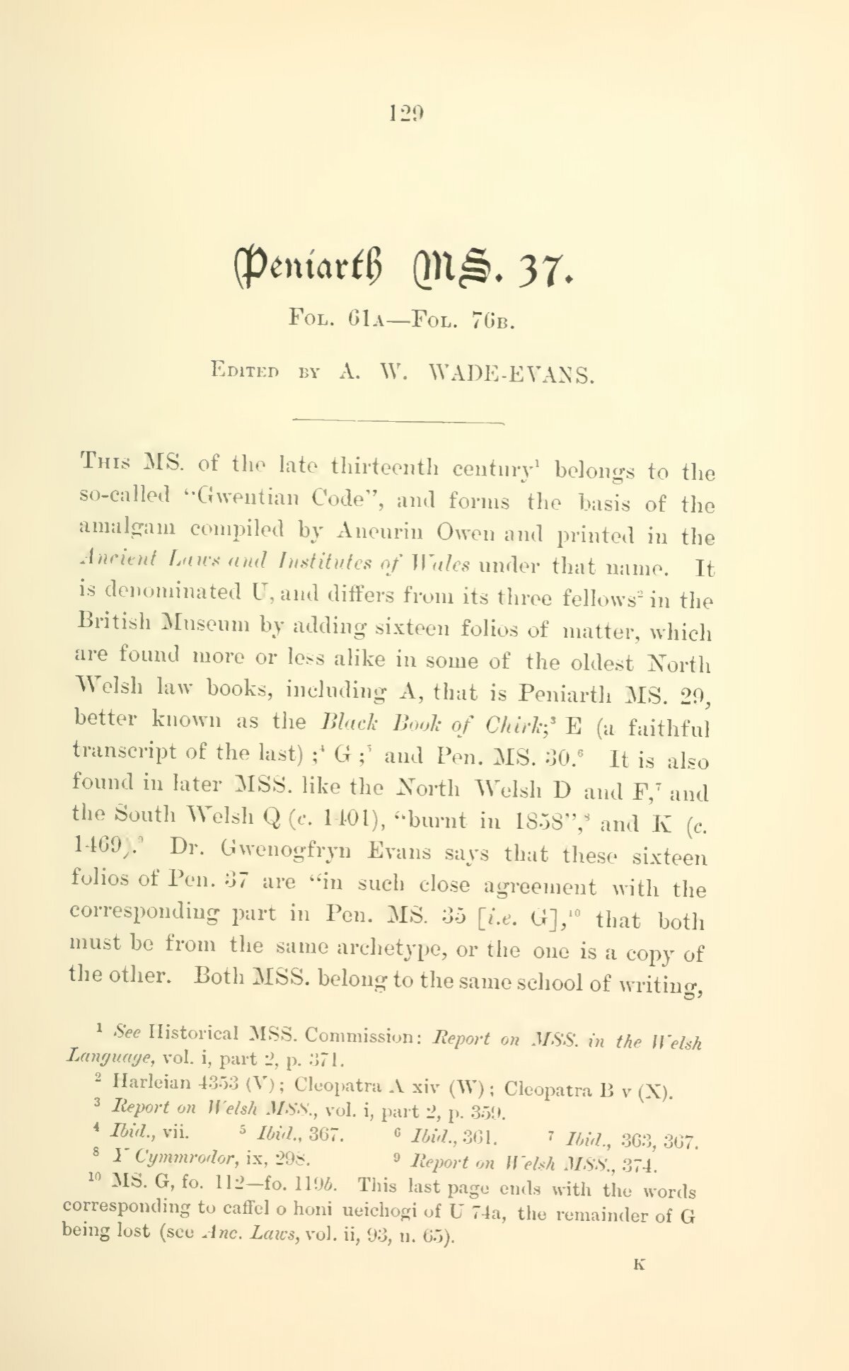 Peniarth37 English Followed By Welsh Vol17 Arthur Pendragon