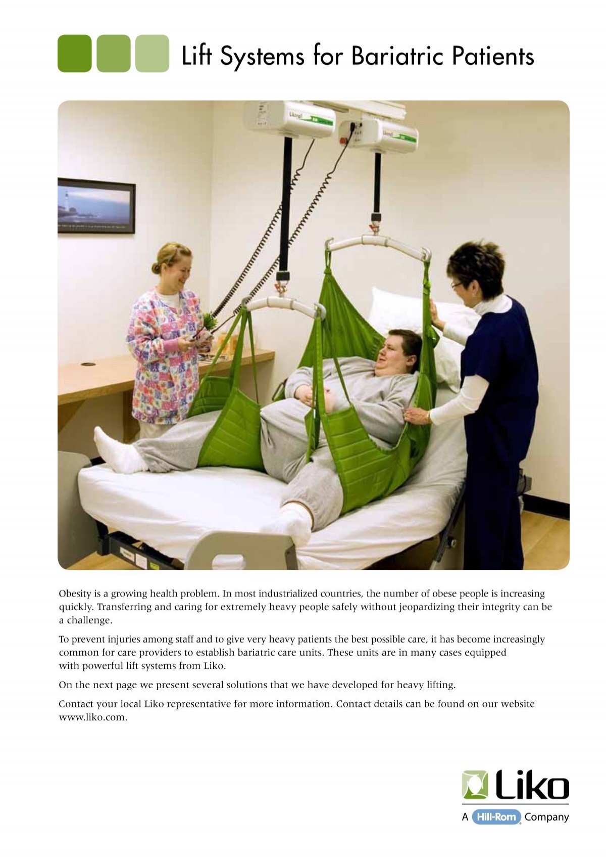 Lift Systems for Bariatric Patients Product Leaflet EN - Liko