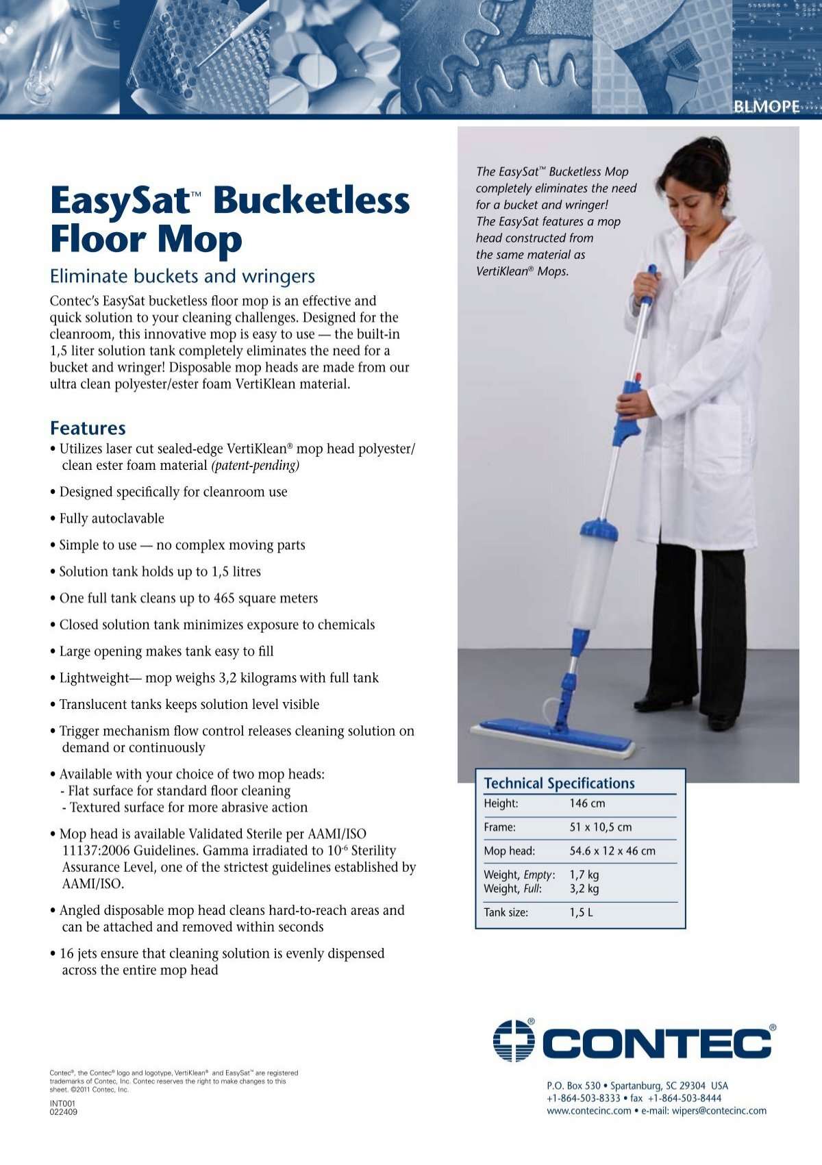 Contec EasySat Bucketless Mop System