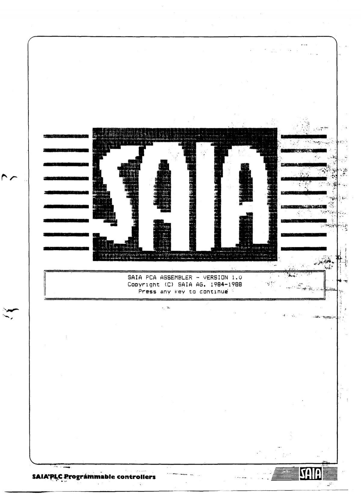 Saia Pca Assembler Version 1 0 Copyright C Sbc Support