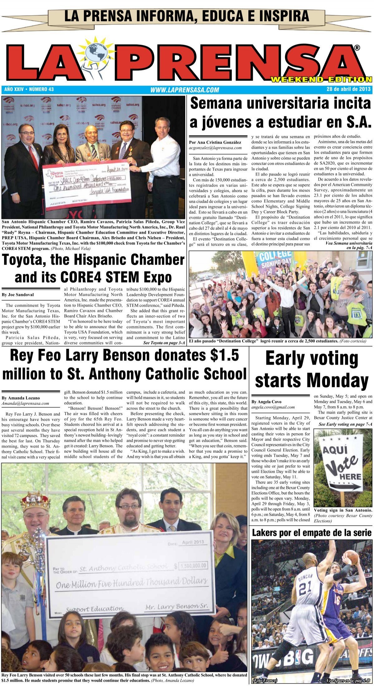 Early voting starts Monday - La Prensa De San Antonio