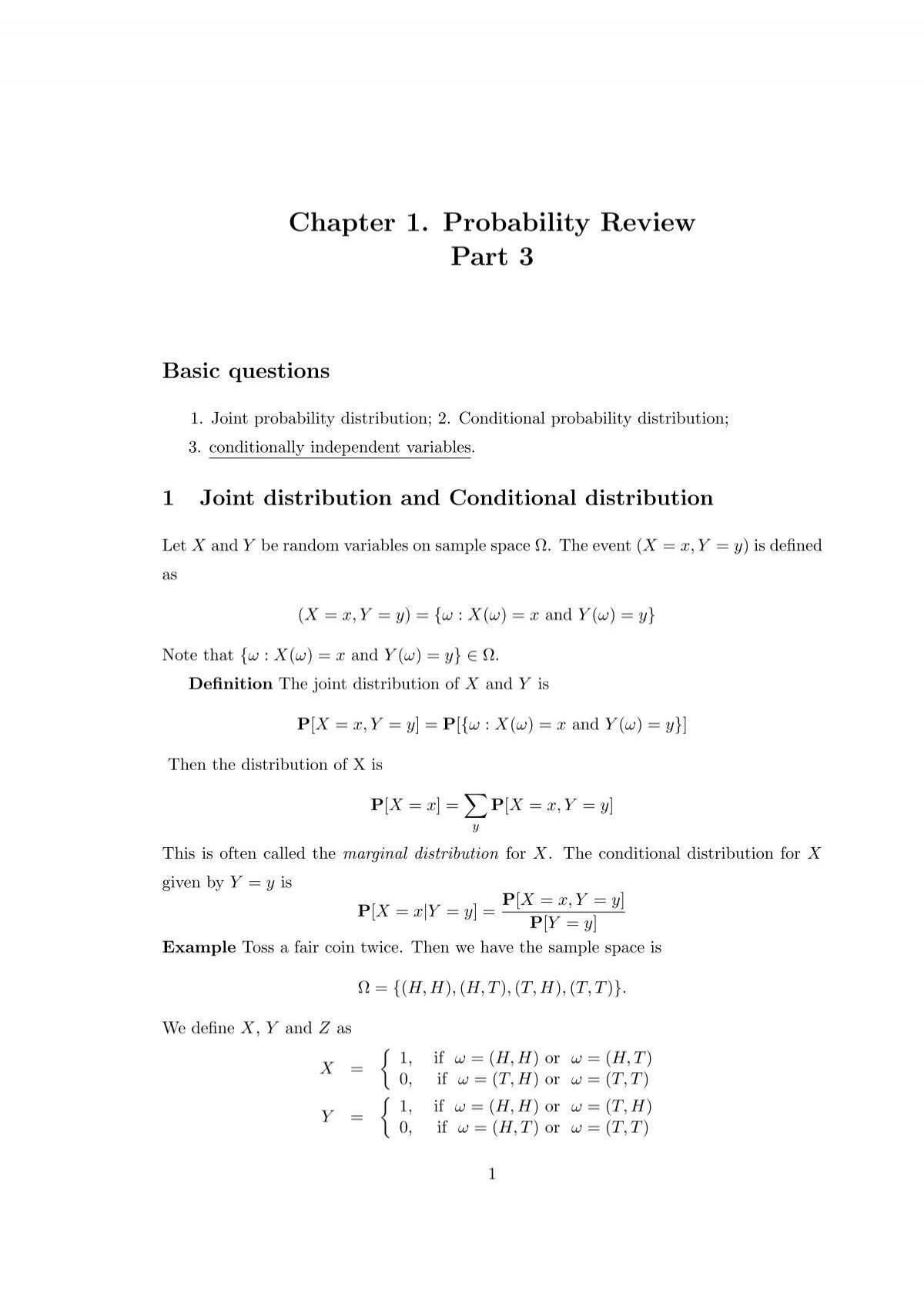 Chapter 1 Probability Review Part 3