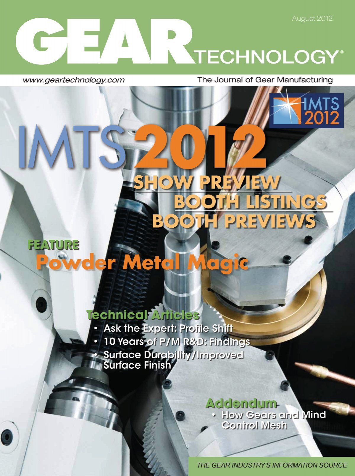 Download the August 2012 Issue in PDF format - Gear Technology