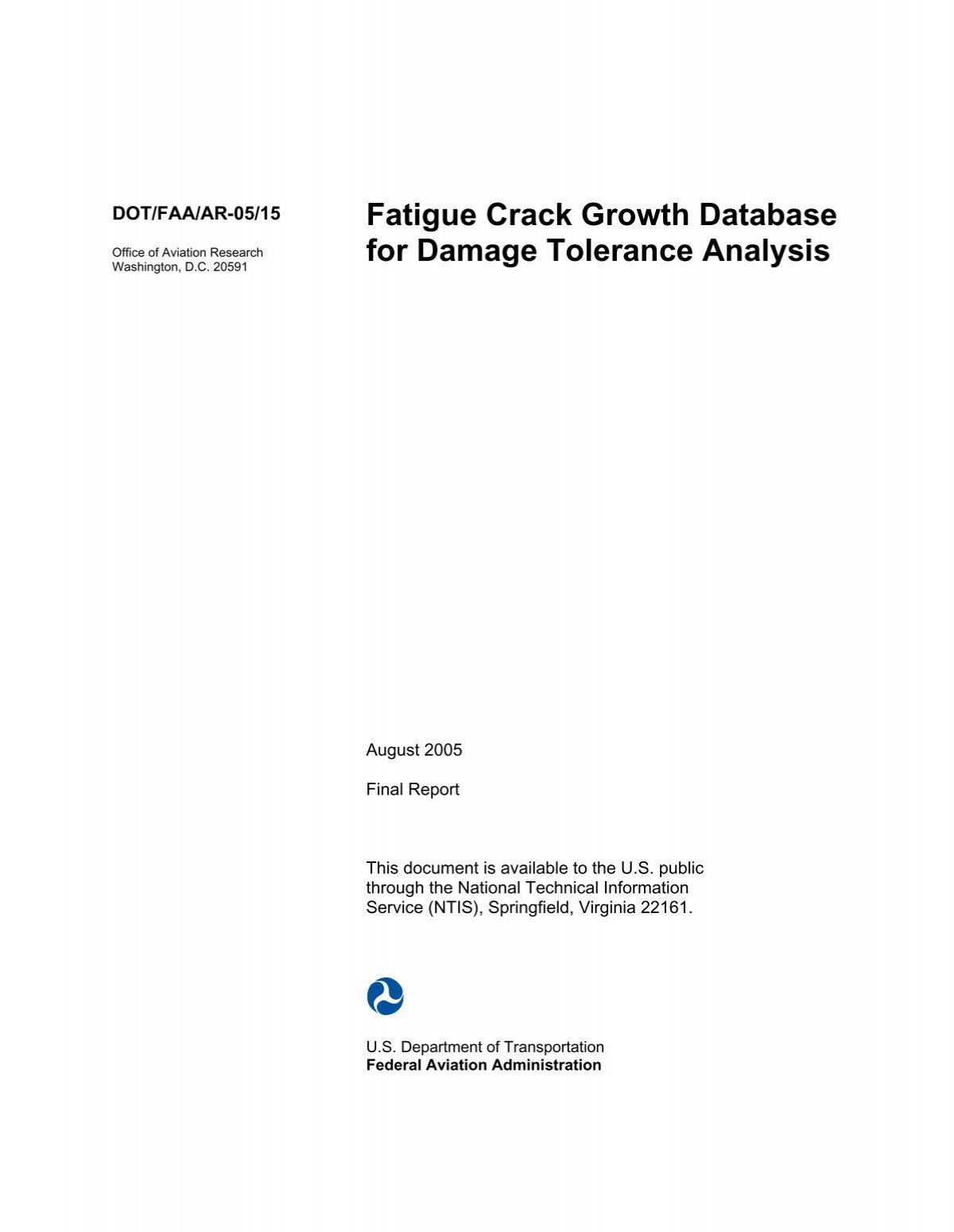 AFGROW (Air Force Growth) Fracture Mechanics and Fatigue Crack Growth  Analysis Software